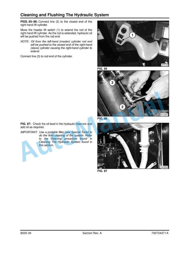 Massey Ferguson 9220, 9420, 5230, 5240, 5260 Windrower Workshop Service Manual 700724371-4