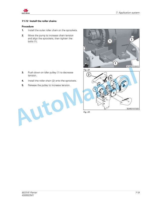 Massey Ferguson 9222VE Planter Workshop Service Manual 4283623M1-5