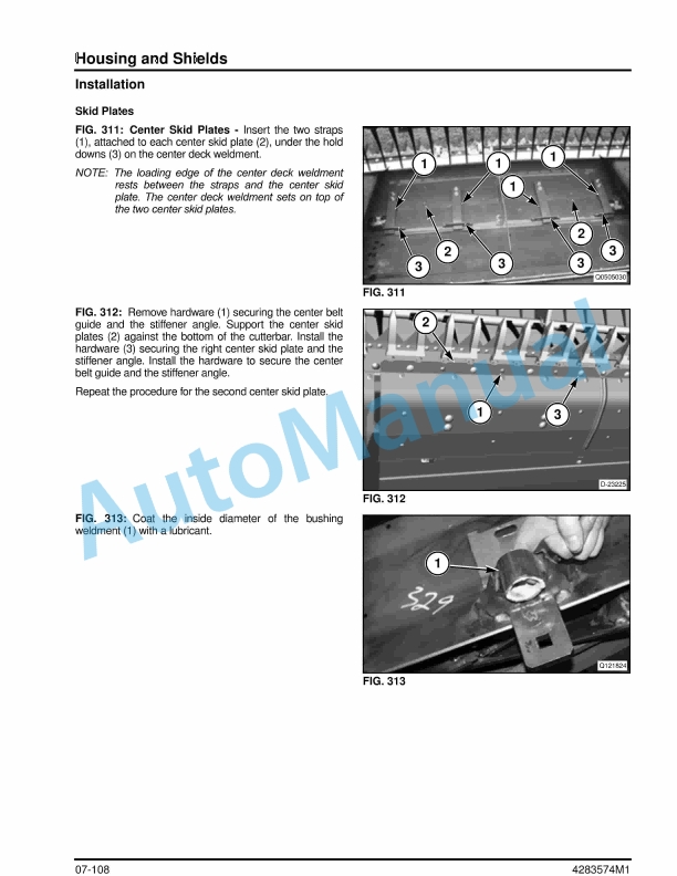 Massey Ferguson 9255 DynaFlex Draper Header Service Manual 4283574M3-5