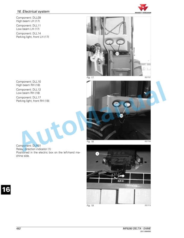 Massey Ferguson 9280 Delta Combine Series Workshop Service Manual D3112800M2-4