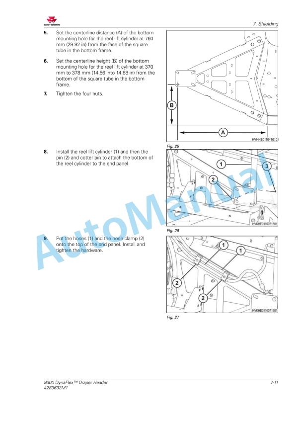 Massey Ferguson 9300 DynaFlex Draper Header Workshop Service Manual 4283632M1-5