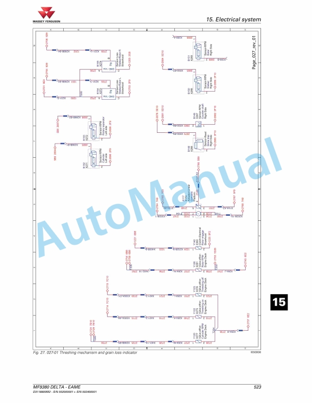 Massey Ferguson 9380 Delta Combine Series Workshop Service Manual D3118800M2-4