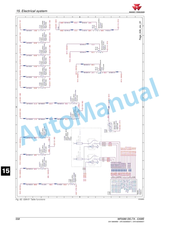 Massey Ferguson 9380 Delta Combine Series Workshop Service Manual D3118800M2-5