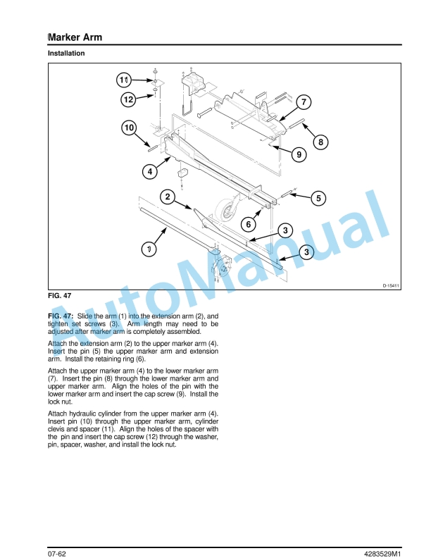 Massey Ferguson 9516, 9523, 9524, 9531 Planter Service Manual 4283529M1-4