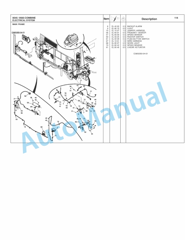 Massey Ferguson 9545, 9565 Combine Repair Time Schedule 4283571M3-2