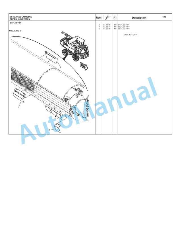 Massey Ferguson 9545, 9565 Combine Repair Time Schedule 4283571M3-5