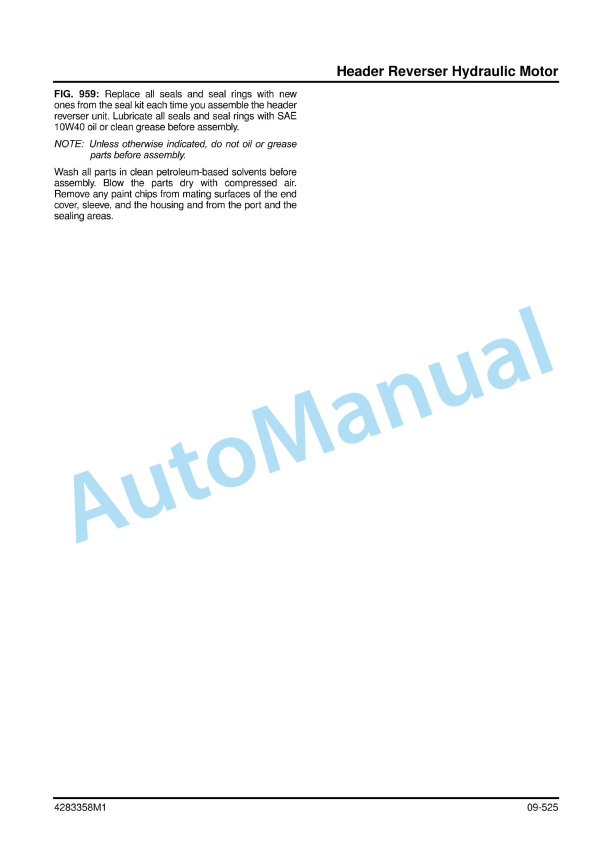 Massey Ferguson 9695, 9795 Rotary Combine Workshop Service Manual 4283358M1 5 Massey Ferguson 9695, 9795 Rotary Combine Workshop Service Manual 4283358M1 - Image 5