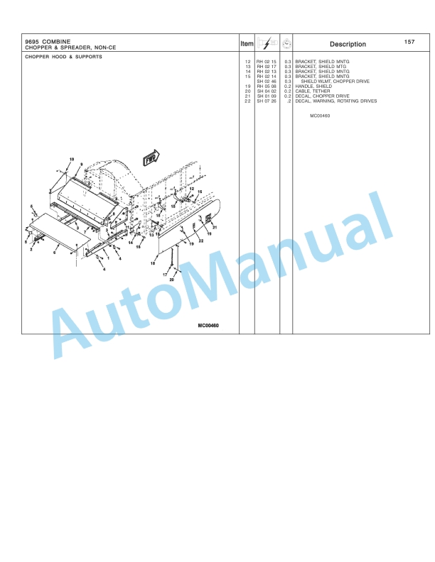 Massey Ferguson 9695 Combine Repair Time Schedule 4283382M2-2