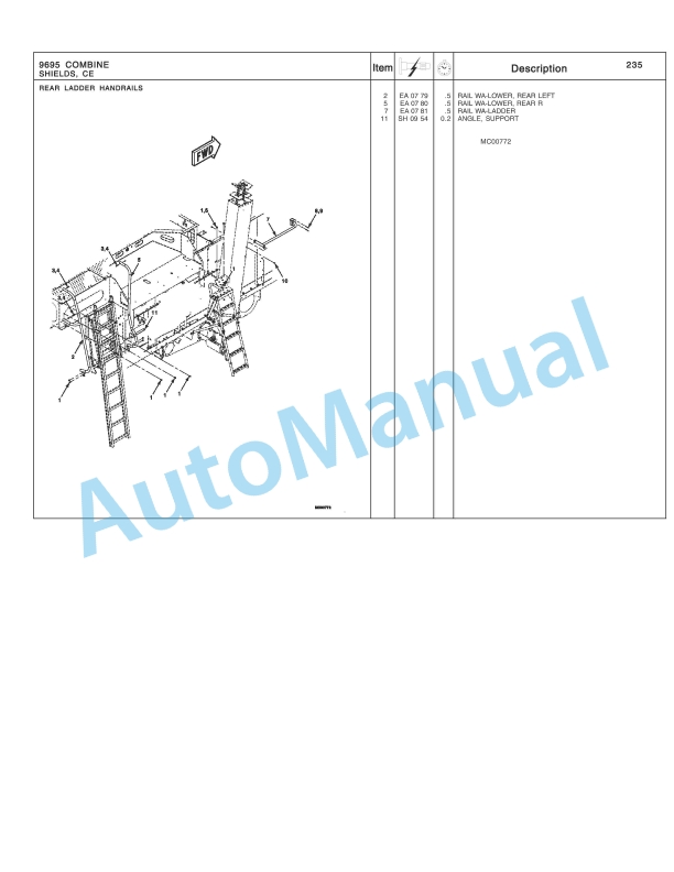 Massey Ferguson 9695 Combine Repair Time Schedule 4283382M2-4