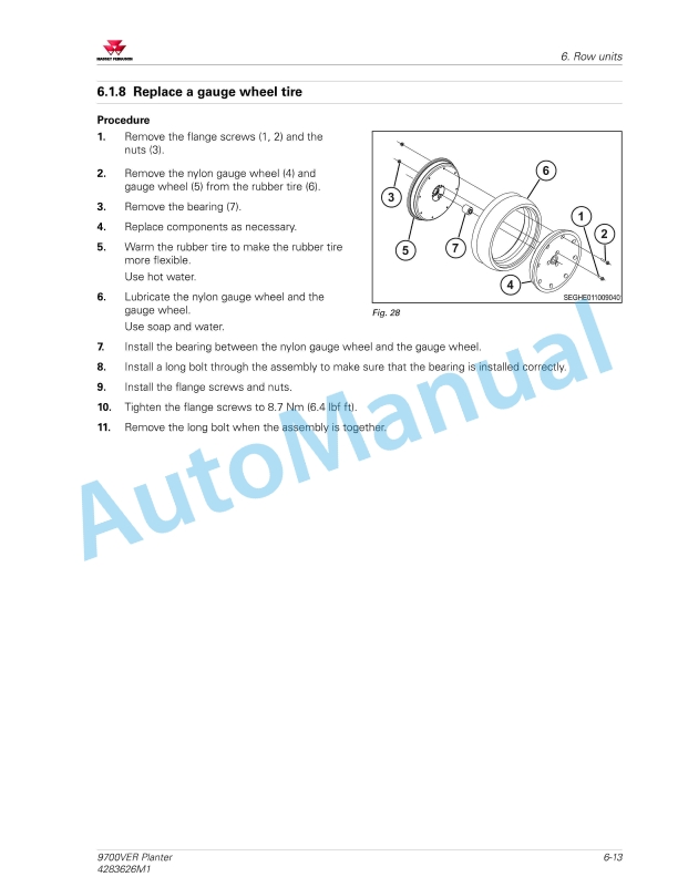 Massey Ferguson 9700VER Planter Workshop Service Manual 4283626M1-4
