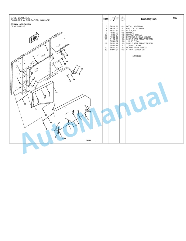 Massey Ferguson 9795 Combine Repair Time Schedule 4283379M2-2