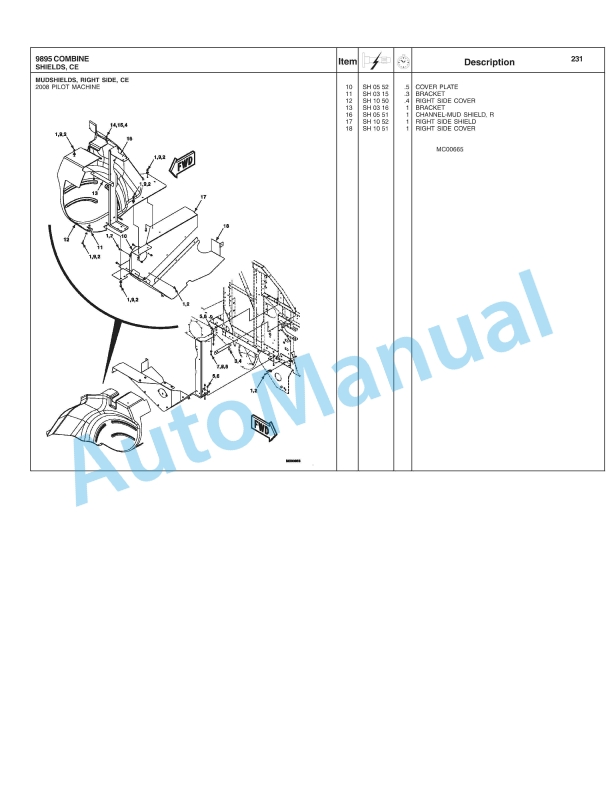 Massey Ferguson 9895 Combine Repair Time Schedule 4283384M2-4