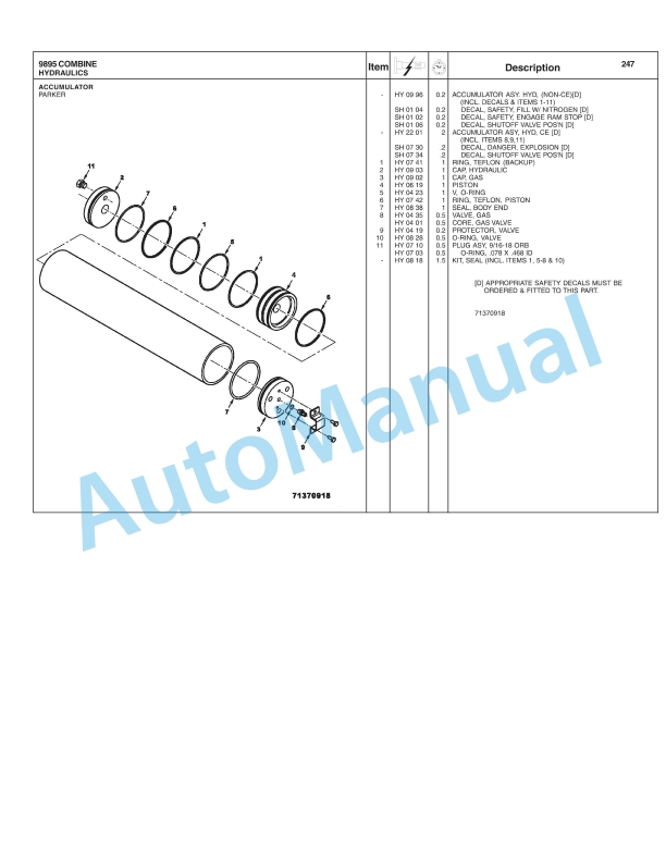 Massey Ferguson 9895 Combine Repair Time Schedule 4283384M2-5