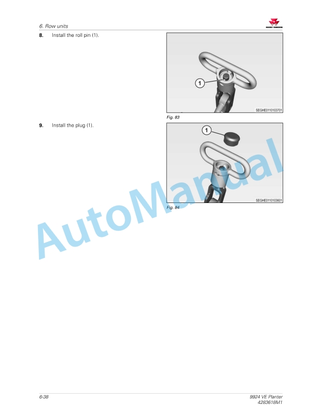 Massey Ferguson 9924 VE Planter Workshop Service Manual 4283618M1-4