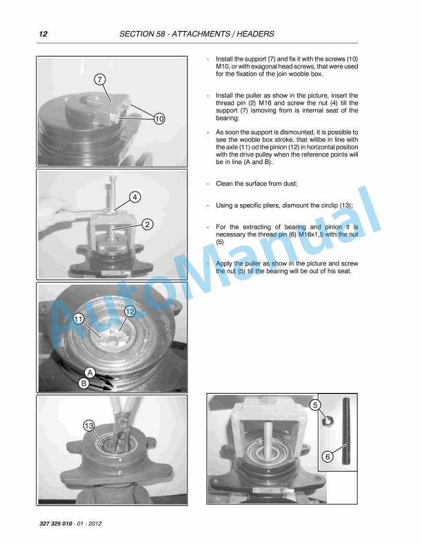 Massey Ferguson Activa 7345 S, Activa 7345 S MCS, Activa 7347 S, Activa 7347 S MCS Workshop Manual 327325010-5