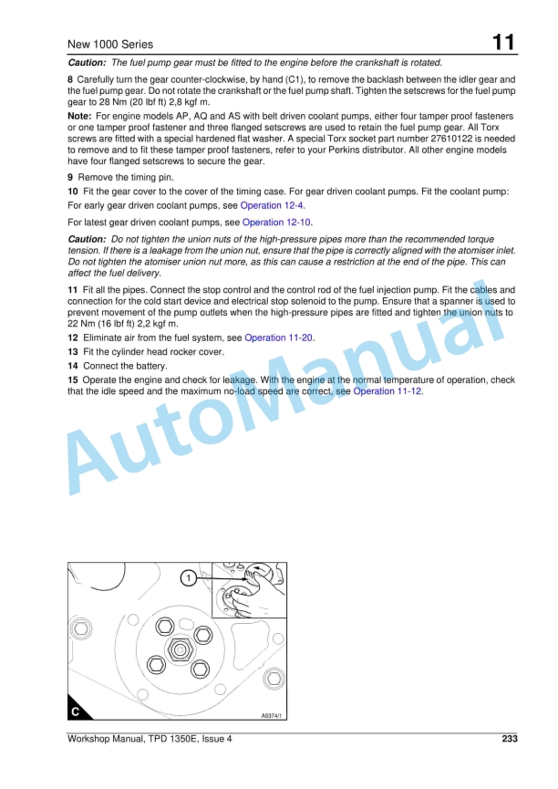 Massey Ferguson AJ to AS, YG to YK Perkins New 1000 Series Workshop Manual 3 Massey Ferguson AJ to AS, YG to YK Perkins New 1000 Series Workshop Manual - Image 3