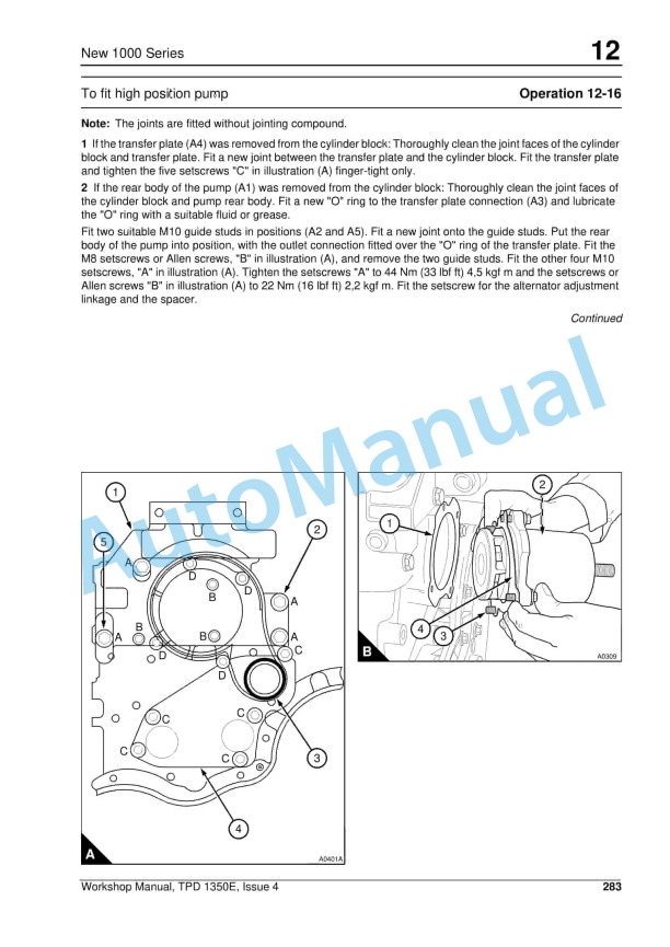 Massey Ferguson AJ to AS, YG to YK Perkins New 1000 Series Workshop Manual 5 Massey Ferguson AJ to AS, YG to YK Perkins New 1000 Series Workshop Manual - Image 5