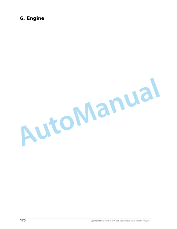 Massey Ferguson Centora 7280, 7282 Combine Operators Manual D3111100M2-2