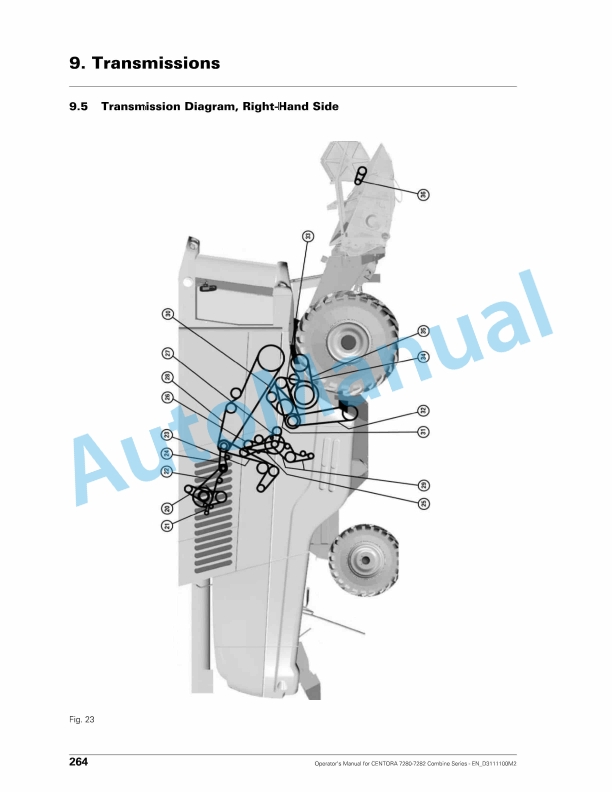 Massey Ferguson Centora 7280, 7282 Combine Operators Manual D3111100M2-4