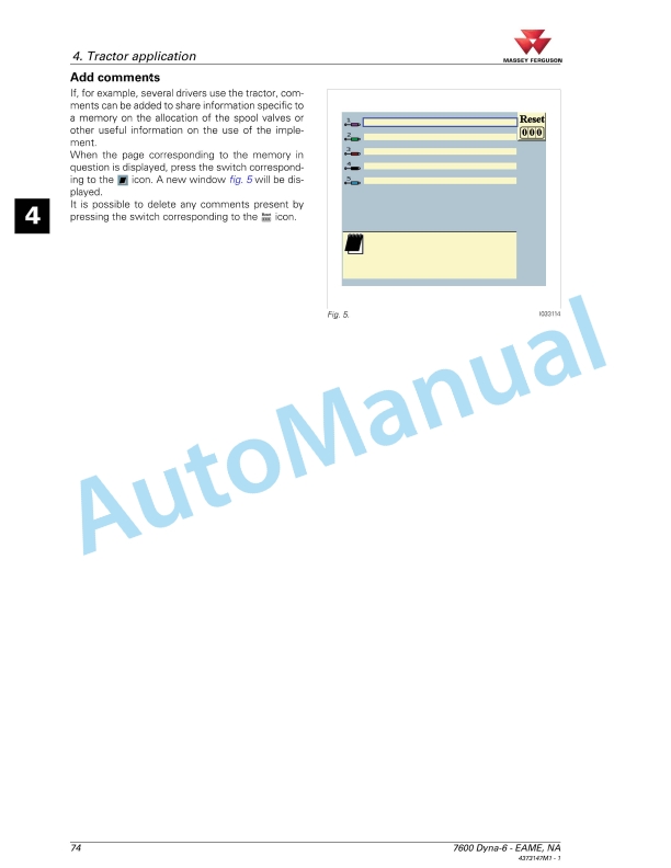 Massey Ferguson Datatronic CCD Operators Manual 4373147M1-2