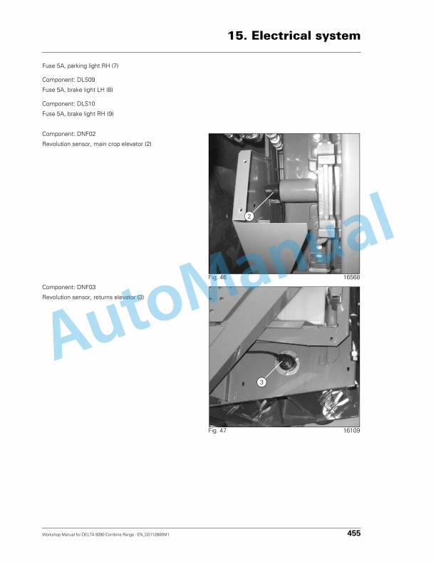 Massey Ferguson Delta 9280 Combine Range Workshop Manual D3112800M1-4