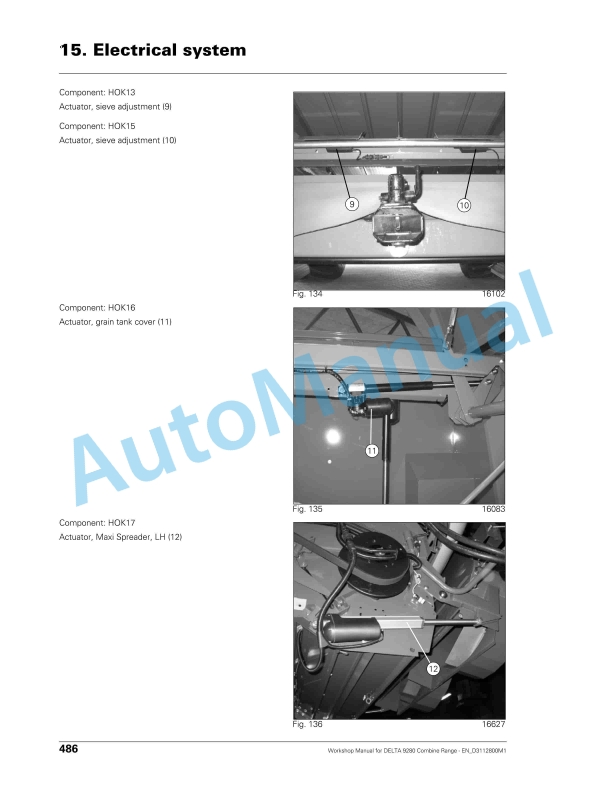 Massey Ferguson Delta 9280 Combine Range Workshop Manual D3112800M1-5