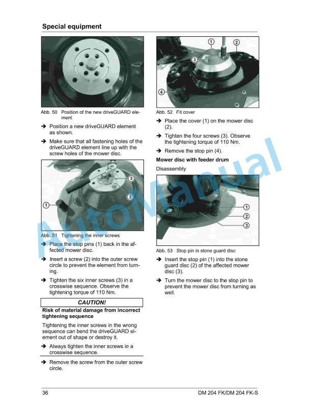 Massey Ferguson DM 204 Disc Mower Operators Manual-3