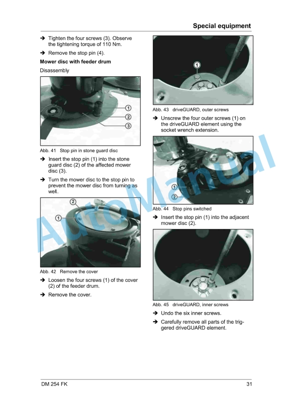 Massey Ferguson DM 254 FK Disc Mower Operators Manual-3