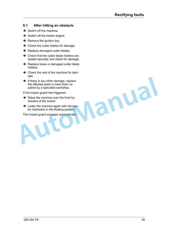 Massey Ferguson DM 254 FK Disc Mower Operators Manual-4