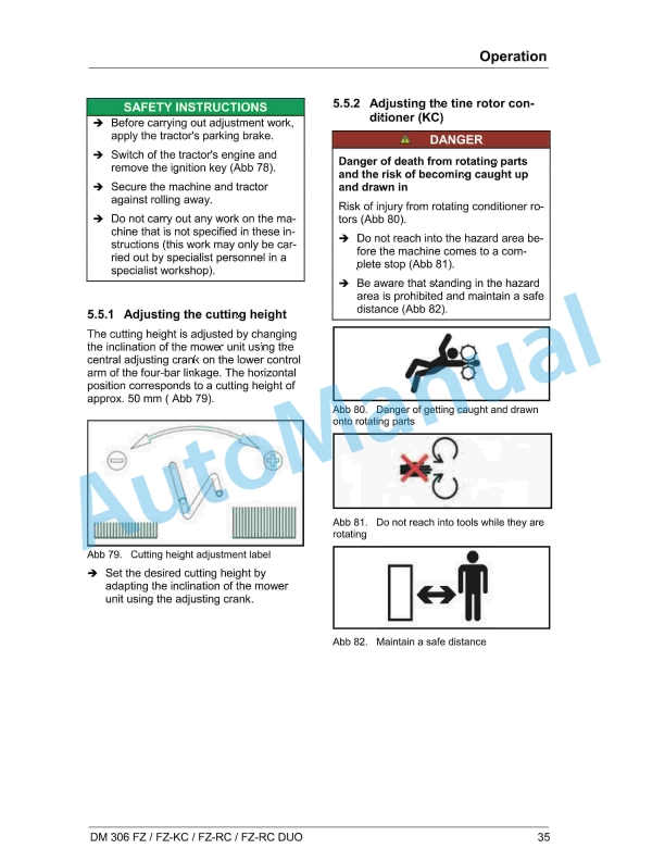 Massey Ferguson DM 306 Disc Mower FZ, FZ-KC, FZ-RC, FZ-RC DUO Operators Manual-2