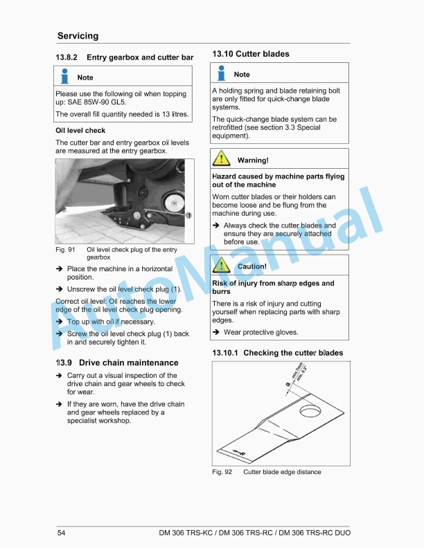 Massey Ferguson DM 306 Disc Mower TRS-KC, TRS-RC, TRS-RC DUO Operators Manual-5