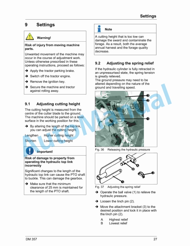 Massey Ferguson DM 357 Disc Mower Operators Manual-2