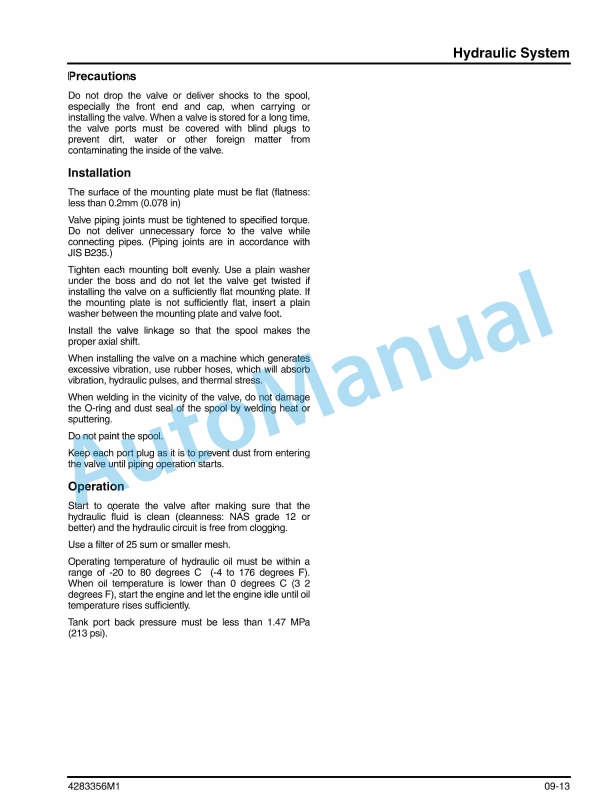 Massey Ferguson FC33 Front Cut Mower Workshop Service Manual 4283356M1-3
