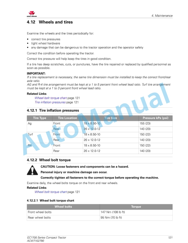 Massey Ferguson GC1700 Series Compact Tractor Operators Manual ACW7152790-4