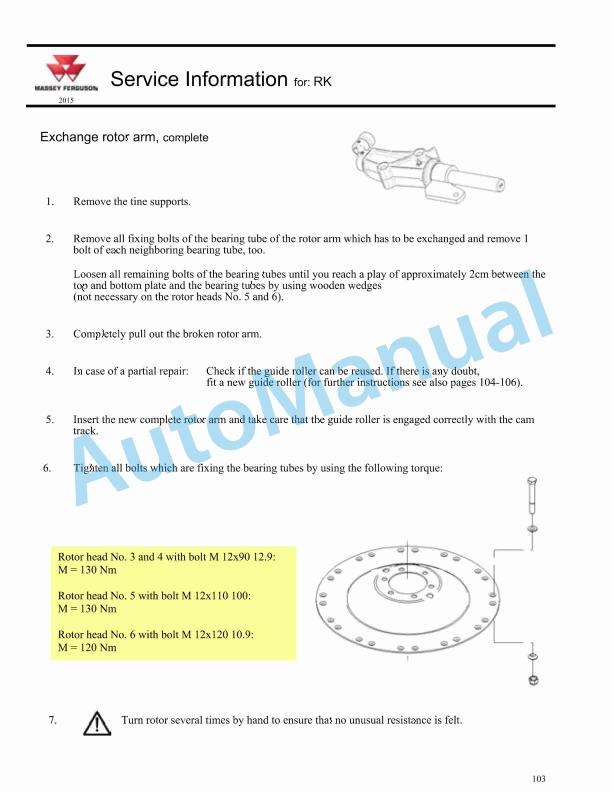 Massey Ferguson Hay Tool NA Disc Mowers - Tedders - Rakes Workshop Manual-5