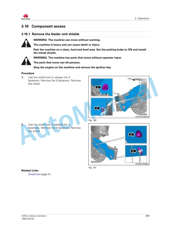 Massey Ferguson IDEAL Series Combine Operators Manual 79037451B-2