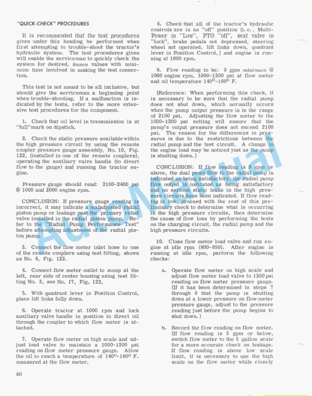 Massey Ferguson MF 1100, MF 1130 Tractors Technical Maintenance Manual-5