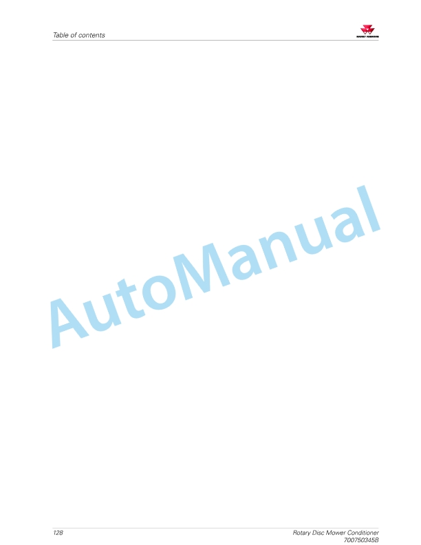 Massey Ferguson MF 1316S Rotary Disc Mower Conditioner Operators Manual 700750345B-5