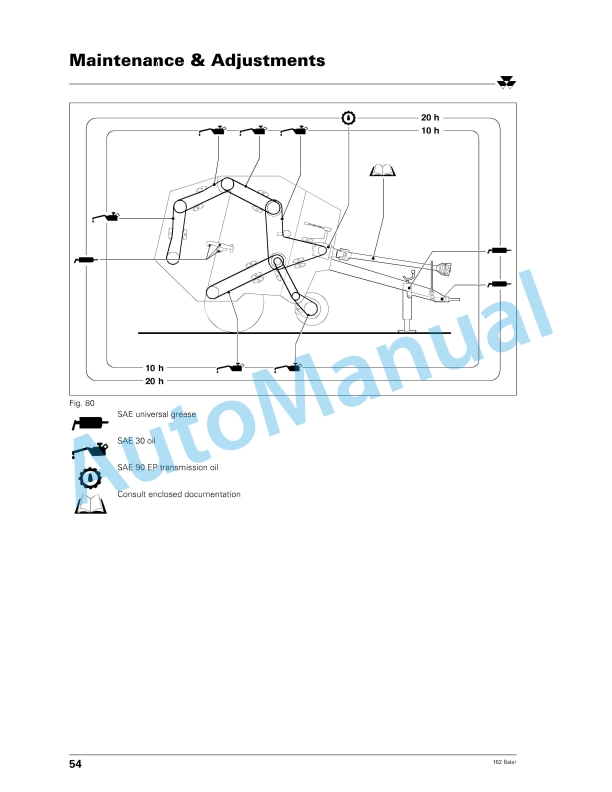 Massey Ferguson MF 162 Operator Instruction Book 1857441M1-3