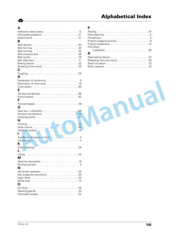 Massey Ferguson MF 166 Tractor Operator Instruction Book 1857446M1-5