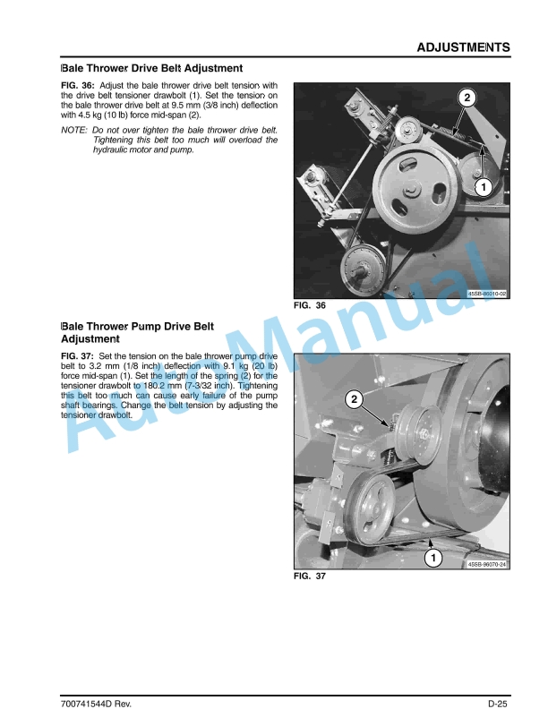 Massey Ferguson MF 1800 Series Small Square Baler Operators Manual 700741544D-2