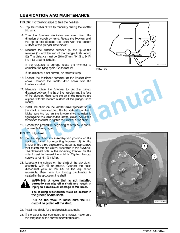 Massey Ferguson MF 1800 Series Small Square Baler Operators Manual 700741544D-4