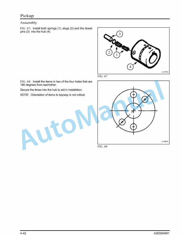 Massey Ferguson MF 1842 Rectangular Baler Service Manual 4283594M1-3