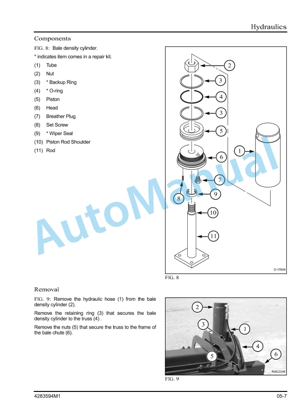Massey Ferguson MF 1842 Rectangular Baler Service Manual 4283594M1-4