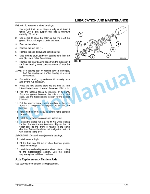 Massey Ferguson MF 186 Tractor Operator Instruction Book 700722643-2