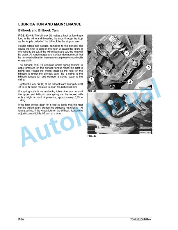 Massey Ferguson MF 190 Tractor Operator Instruction Book 700722208-2