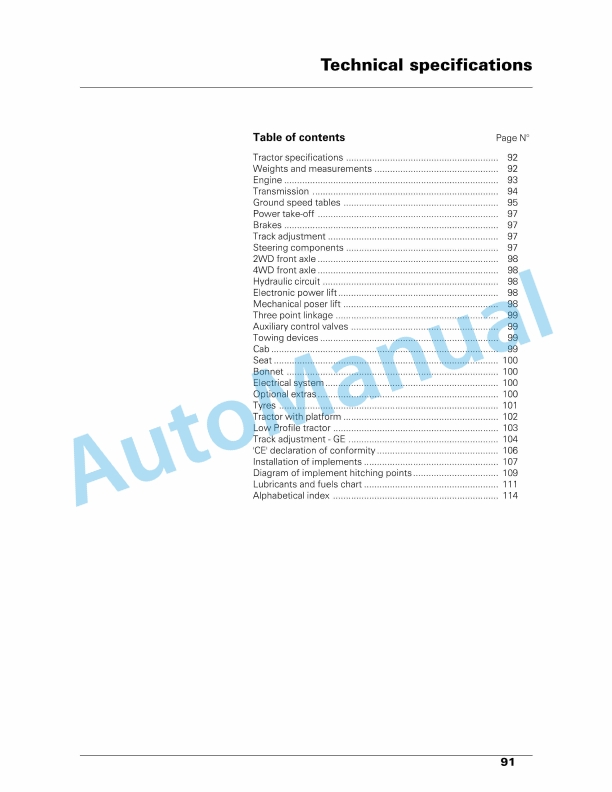 Massey Ferguson MF 2200 Tractor Operation And Maintenance Manual 3662240M1-5
