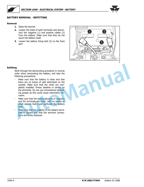 Massey Ferguson MF 2430, MF 2435, MF 2440 Workshop Manual 3681774M1-5