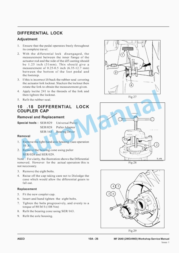 Massey Ferguson MF 2640 Workshop Service Manual 3 Massey Ferguson MF 2640 Workshop Service Manual - Image 3