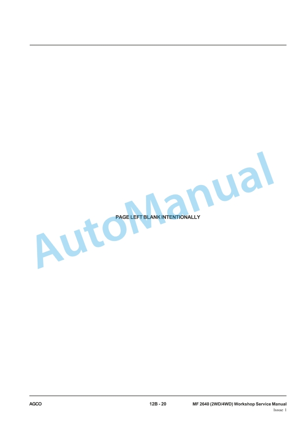 Massey Ferguson MF 2640 Workshop Service Manual 5 Massey Ferguson MF 2640 Workshop Service Manual - Image 5